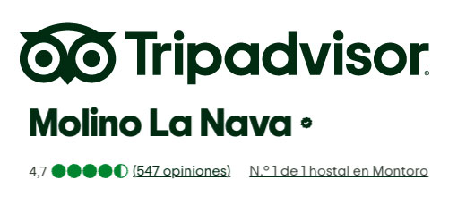 tripadvisor Molino la Nava 4,7 sobre 5 con más de 500 reseñas